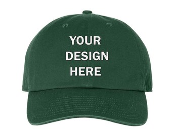Personalized Embroidered Baseball Hat - 6 Panel Cotton Hat, Unisex, Custom Logo/Text