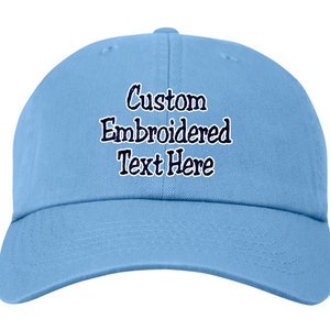 Dad Hat / Embroidery Baseball Cap / Personalize Your Hat Unisex Custom Embroidered Personalized Cap Unisex Logo Art Strap Back