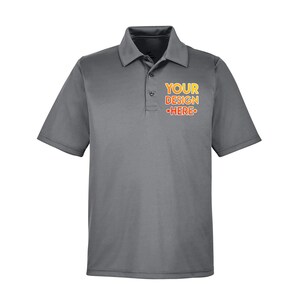 Custom Embroidered Logo Performance Polo Shirt: Unisex Polyester Work Shirt