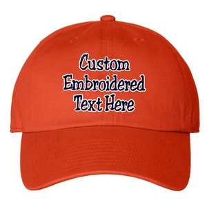 Custom Embroidered Hats / Dad Hat / Embroidery Baseball Cap Unisex Custom Embroidered Personalized Cap Unisex Logo Art Strap Back