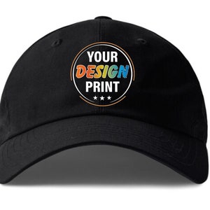 Personalize Your Hat / Make Your Statement Dad FREE SHIPPING Gift Structured Custom Embroidered Personalized Cap Unisex Logo Art Strap Back