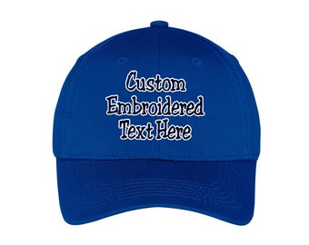 Custom Embroidered Logo Baseball Hat: Personalized Text Monogram