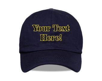 Custom Phrase Hat – Embroidered Low Profile Baseball Cap