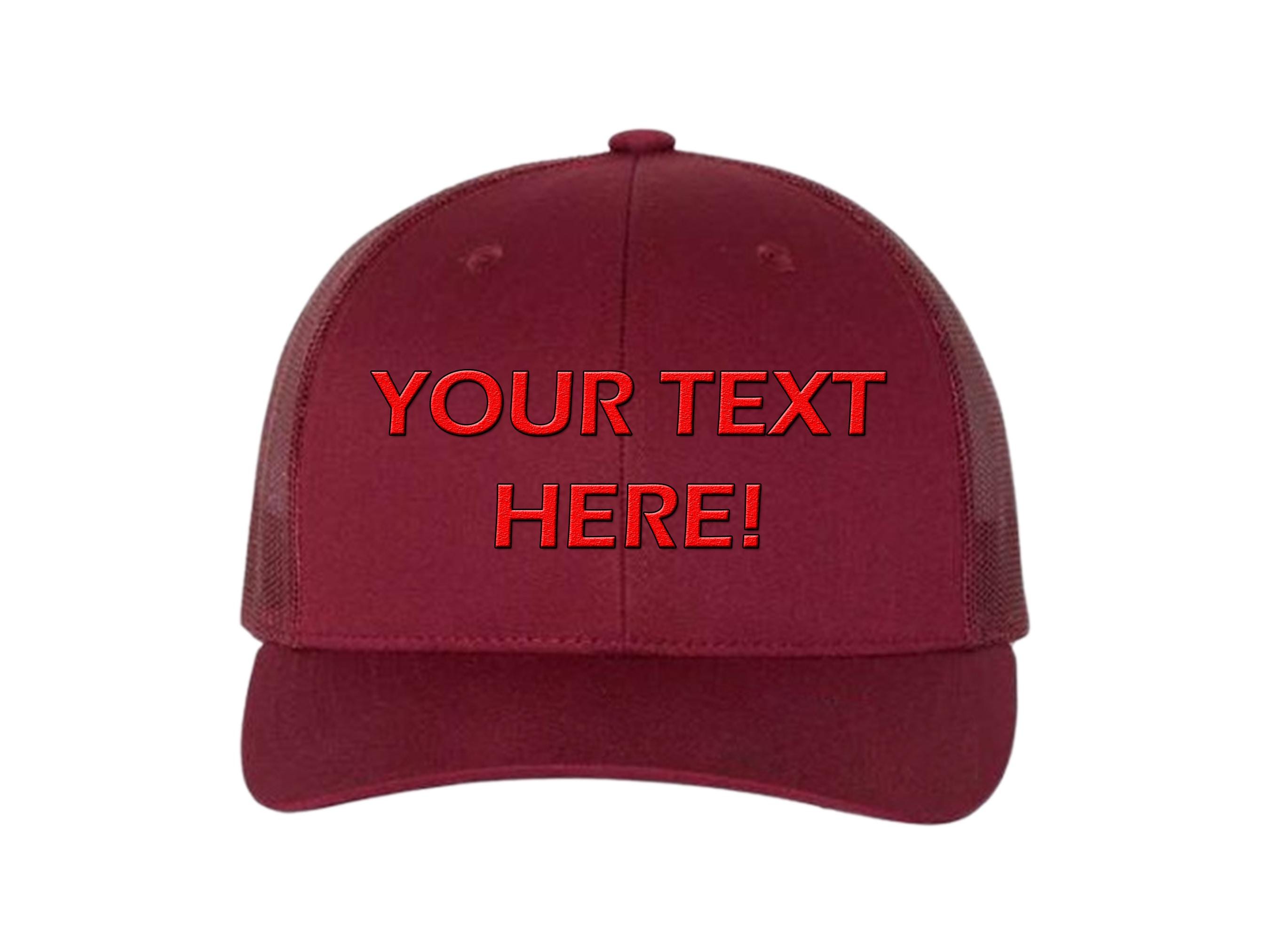 Trucker Hat with Adjustable Snap Closure and Curved Bill Curved Bill Trucker Cap | Personalized Hat With Logo  main image 2