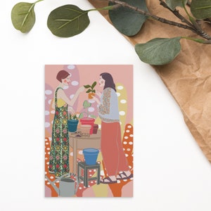 Plant lover Women Standard Postcard