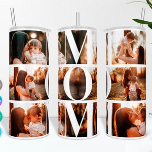Mama Tumbler PNG Wrap, Photo Collage Cup Design for Mother's Day, Tumbler for Mom, Personalized Mom Tumbler Bundle, Gift for Mommy, Mum Cup image 7