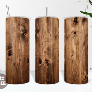 Naadloze houtnerf Tumbler Sublimatie Wrap, Houten Achtergrond voor 20oz Skinny Tumbler, Woodgrain Cup Design, Tumbler Sublimatie Digitale PNG