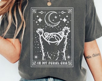 In My Feral Era Shirt Raccoon Shirt Mystical Tee Raccoon Gifts Racoon Tshirt Tarot Card Shirt Shirts That Go Hard