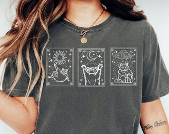 Tarot Card Raccoon Shirt Feral Racoon Shirt Raccoon Gifts Trash Panda Live Fast Eat Trash Mystical Tee