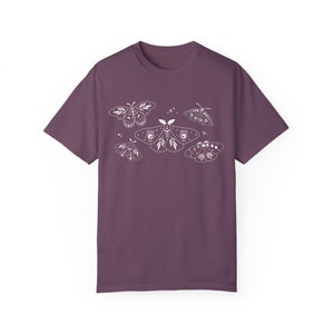 Celestial Moth Tshirt Moth Shirt Lunar Moth Simple Whimsigoth Goblincore Mystical Tee image 6