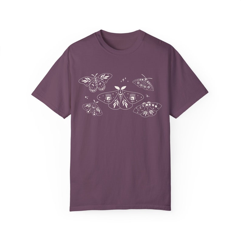 Celestial Moth Tshirt Moth Shirt Lunar Moth Simple Whimsigoth Goblincore Mystical Tee image 6