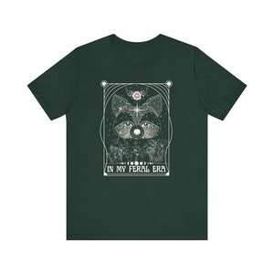 En mi era salvaje mapache místico hongo y flor camisa mapache camiseta mapache regalos tarot tarjeta camisa celestial imagen 4