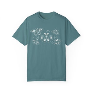 Celestial Moth Tshirt Moth Shirt Lunar Moth Simple Whimsigoth Goblincore Mystical Tee image 7