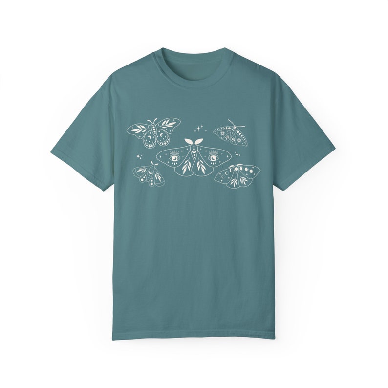 Celestial Moth Tshirt Moth Shirt Lunar Moth Simple Whimsigoth Goblincore Mystical Tee image 7