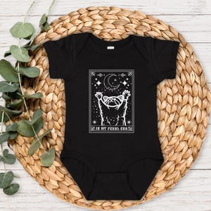 Body bébé raton laveur carte de tarot, grenouillère bébé drôle, tenue animal de l'ère sauvage, vêtements nouveau-nés mignons, cadeau de shower de bébé unisexe