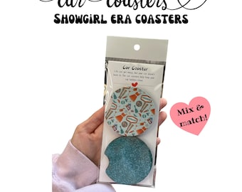 Posavasos para coche "En mi época de vedette": hechos a mano, combinables