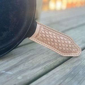 Leather Cast Iron Handle Cover