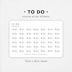 To Do-stickers | Plannerstickers | Bullet Journal-stickers | Scriptstickers
