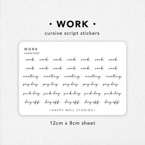 Werkstickers | Plannerstickers | Bullet Journal-stickers | Scriptstickers