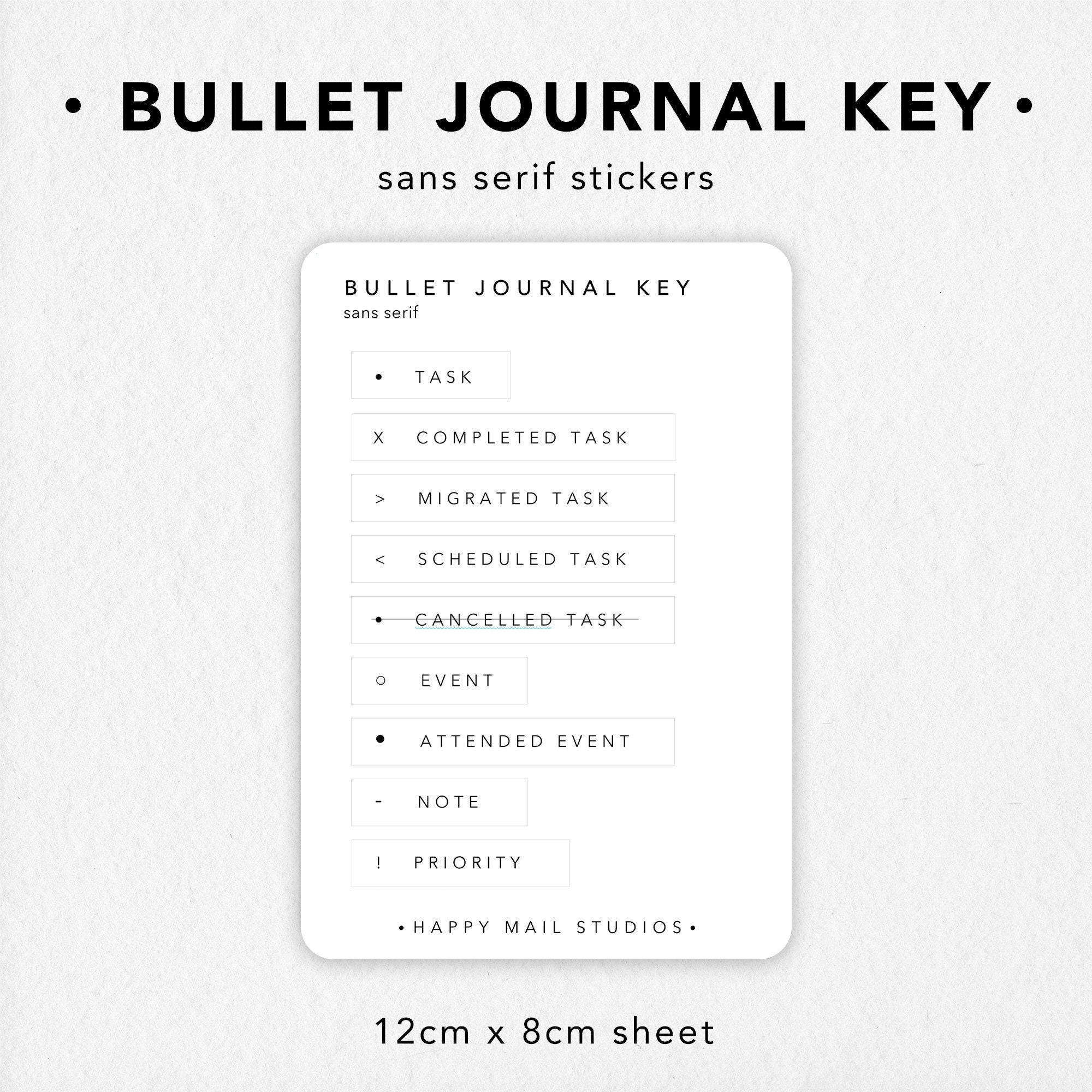 A5 Floral Bullet Journal Header Stickers