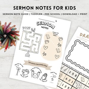 Könnte beinhalten: Ein druckbares Arbeitsblatt für Kinder mit Aktivitäten rund um eine Kirchenpredigt. Das Arbeitsblatt enthält ein Labyrinth, eine Punkte-Verbindungsaktivität und einen Malbereich. Das Arbeitsblatt ist für Kleinkinder und Vorschulkinder konzipiert.