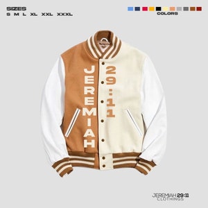 Jeremiah 29:11 Varsity Jacket Christian Streetwear Men Christian Gift Women Christian Gift