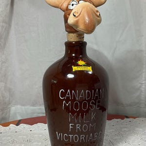 Vintage Canadian Moose Milk Jug, Ceramic Stopper, Victoria B.C. - Etsy