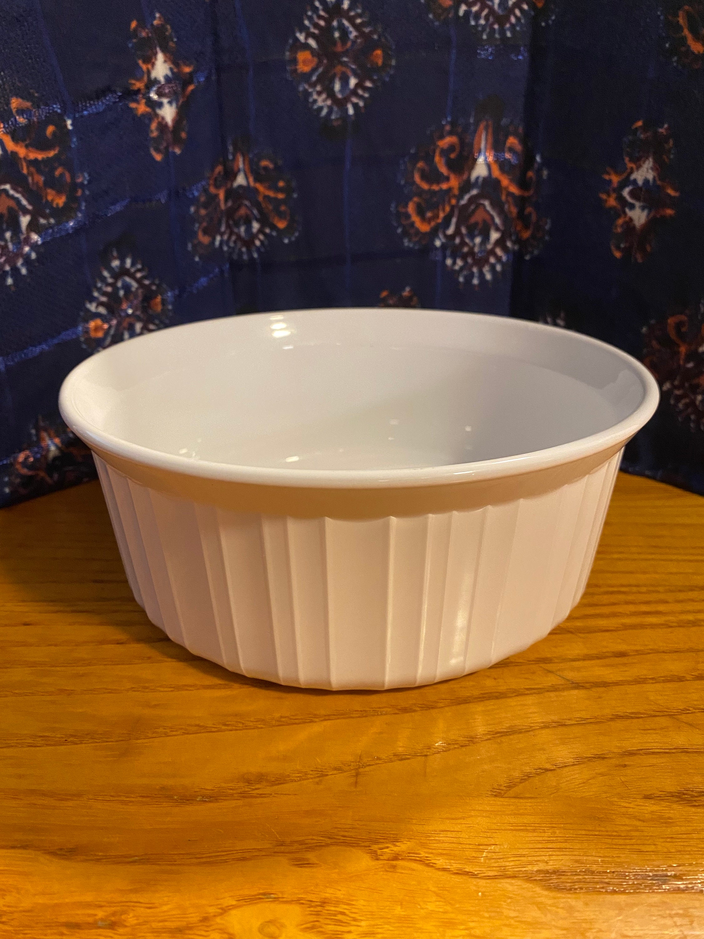 Vintage Corning Ware French White Liter Soufflé Baking Dish F