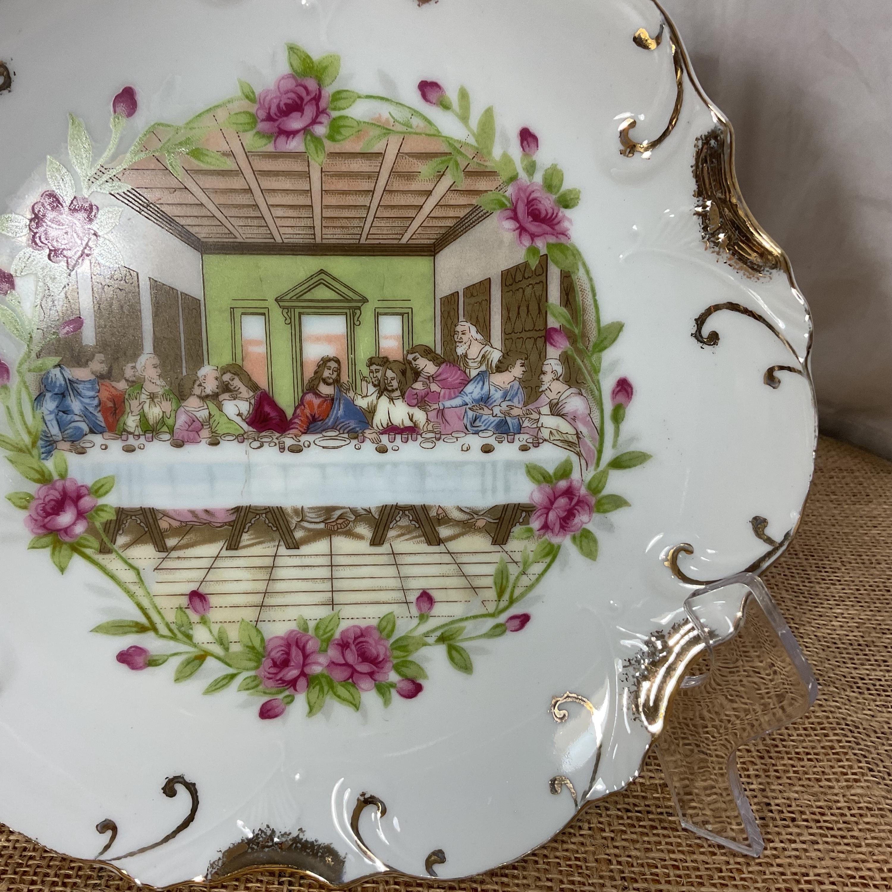 Vintage Decorative Porcelain Plate “the Last Supper”. Made in
