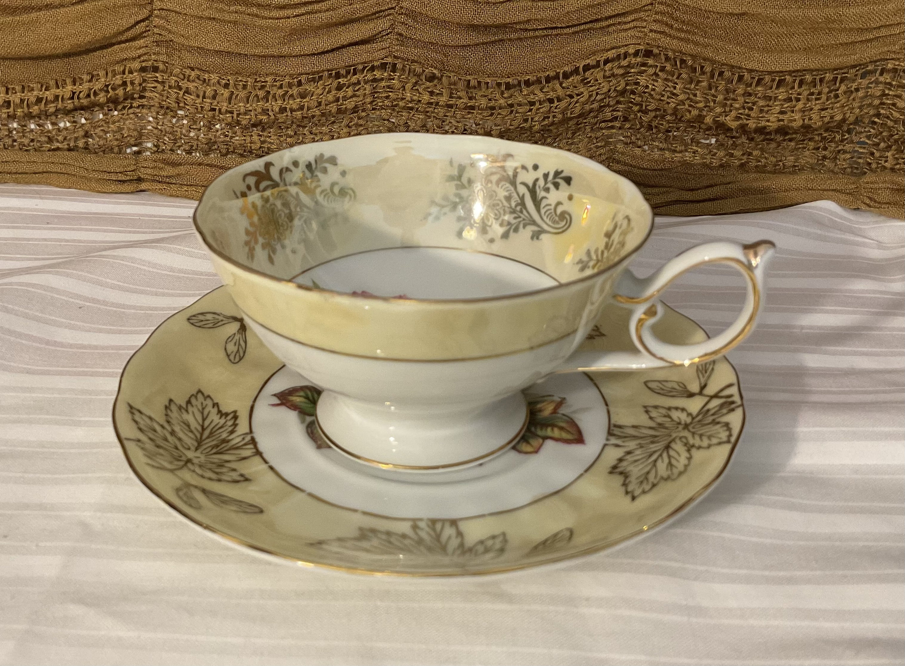 Vintage L.M. Royal Halsey Very Fine Lusterware China Teacup and