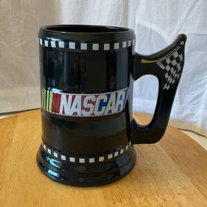 Vintage 2004 Black NASCAR Themed Beer Mug.