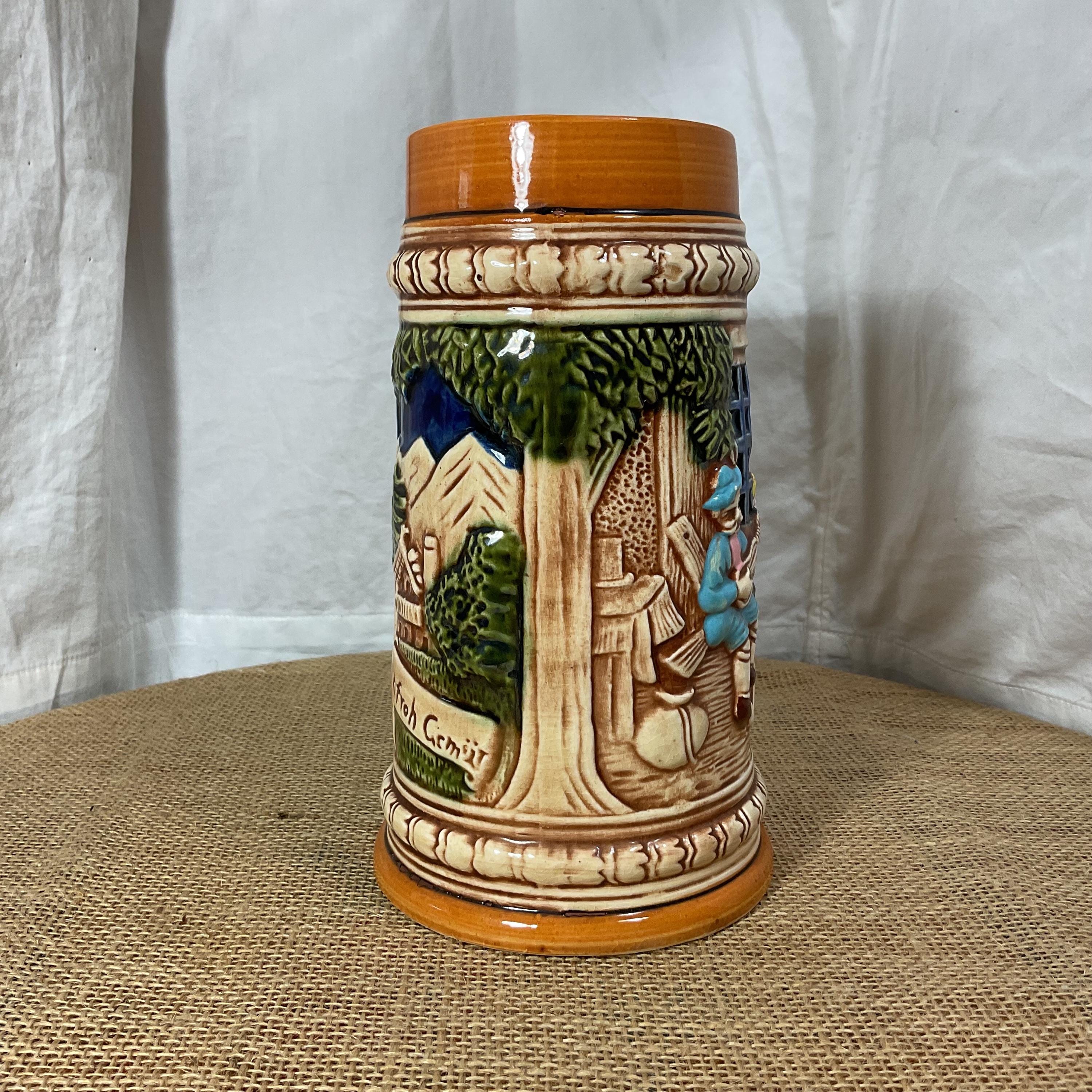 1960 年代のヴィンテージの日本製陶器製ビールジョッキ。 - Etsy 日本