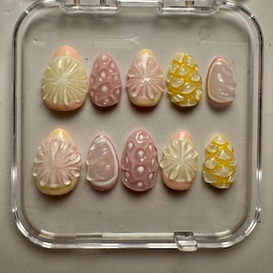Juicy Fruits Press on Nails with 3D Art | Colorful Summer Nails with Grapefruits, Lemons, Pineapples, Strawberries Handcrafted