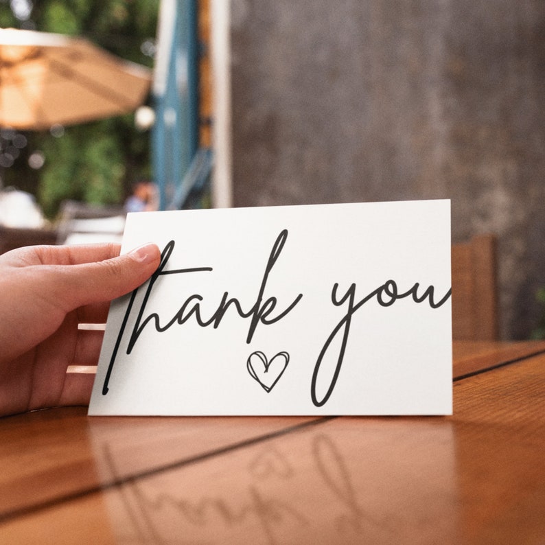 Printable Thank You Card - 5in X 7in Card - Instant Download PDF - Etsy