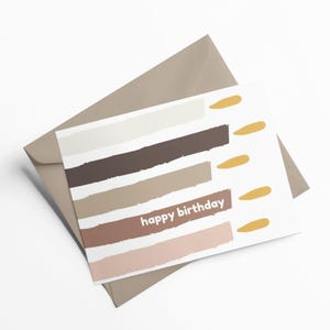 Printable Happy Birthday Card - Digital Download - Birthday Candles Card - 5in x7in card