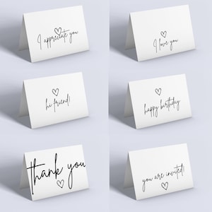 6er-Pack druckbare Karten im Bundle! Einfache und süße Karten für jeden Anlass! Danke, alles Gute zum Geburtstag und Hallo-Freund-Karte! DIGITALER DOWNLOAD