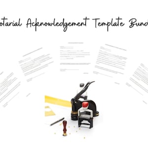 Notarial Acknowledgement Template Bundle