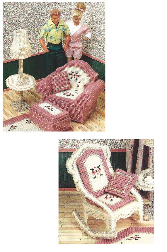 Vintage Plastic Canvas Living Room Furniture Booklet Pattern Vintage From the 90s Dollhouse Furniture DIY Miniature Pattern Leaflet Etsy Canada