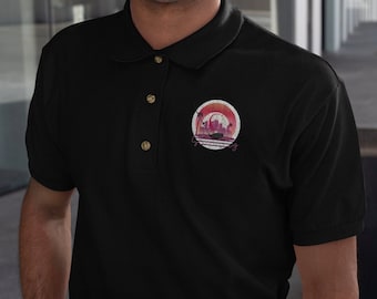 Slice City Golf Polo: Retro Gaming Style