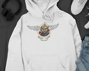 Greek God Winged Hoodie: Mythology Inspired Sweatshirt