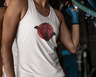 Kaizen Kanji Gym Tank Top: Fitness Motivation, Unisex Jersey