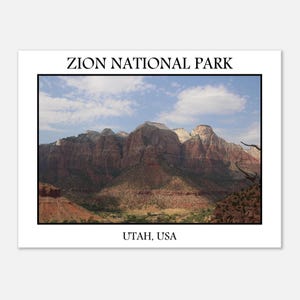 Zion National Park Poster 24"x32"