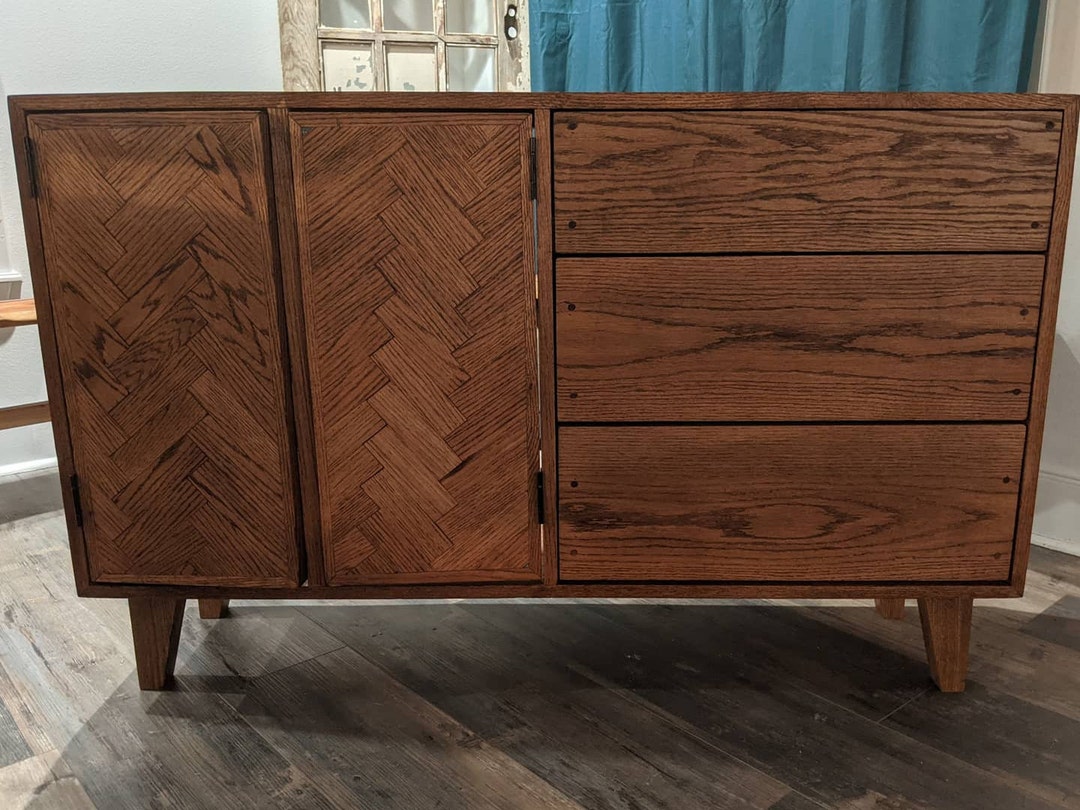 Custom Modern Oak Vanity Custom Vanity Maker Midcentury Etsy