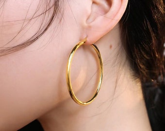 Classic Hoop Earrings • Silver Hoop Earrings • Vintage Gold Hoop Earrings • Dainty Hoop Earrings • Lightweight Hoops • Gift For Her