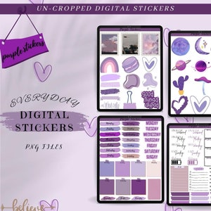 Mauve digital stickers, Aesthetic boho stickers/ Everyday stickers/ Digital planner stickers/ Goodnotes stickers / PNG Stickers