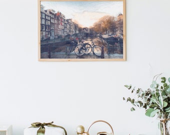 Printable Amsterdam Canal / DIGITAL DOWNLOAD