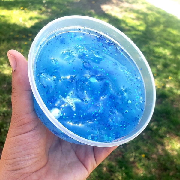 Under the Sea fishbowl Clear Slime,Tropical Soda Pop Scented Slime, Slimes, Slime,Ocean themed slime, Fishbowl Slime,