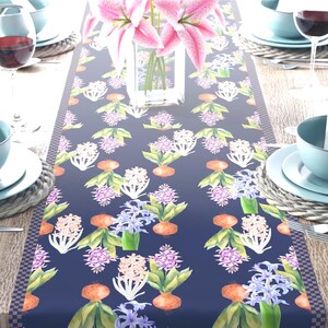 Hyacinth Table Runner Hyacinth Flower Runner Hyacinth Theme Home Decor Hyacinth Table Topper Hyacinth Wedding Party Event Table Hyacint Gift