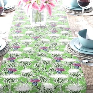 Thistle Table Runner Scottish Thistle Aesthetic Table Decor Wildflower Home Decoration Thistle Spring Summer Tableware Thistle Lover Gift