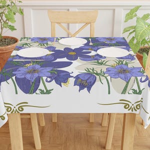 Pasque Floral Tablecloth Pasque Easter Table Cloth Pasque Spring Home Decor Pasque Tablescape Pasque  Easter Table Decor Pasque FlowerGift